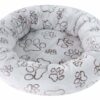 Pelíšek Amélie de Luxe 40 cm hnědý s tlapkami
