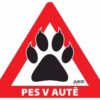 Samolepka pes v autě venkovní – tlapka