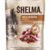 SHELMA Cat kachní s brusinkami v omáčce, kapsa 85 g