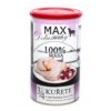 MAX Deluxe Dog 3/4 kuřete s drůbežími žaludky, konzerva 1200 g