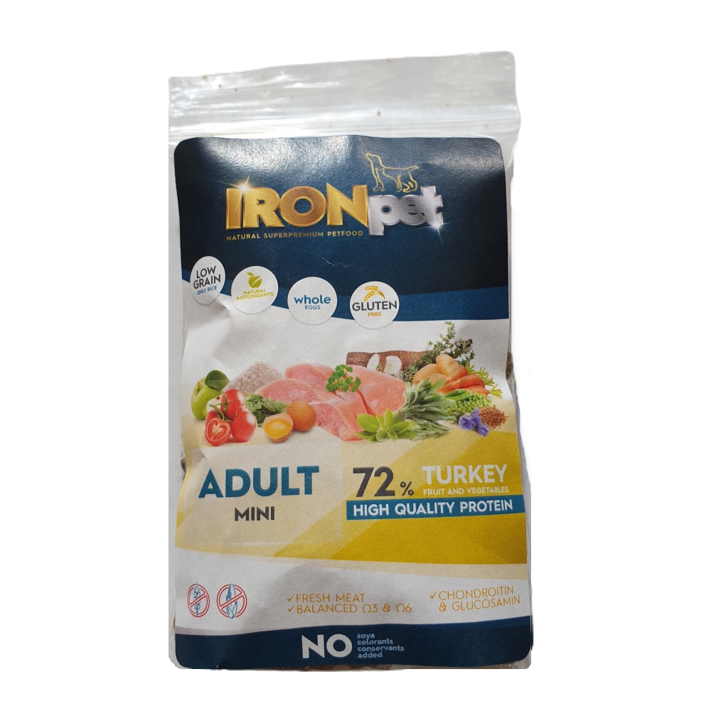 Vzorek IRONpet Dog Adult Mini Turkey (Krocan) 70 g